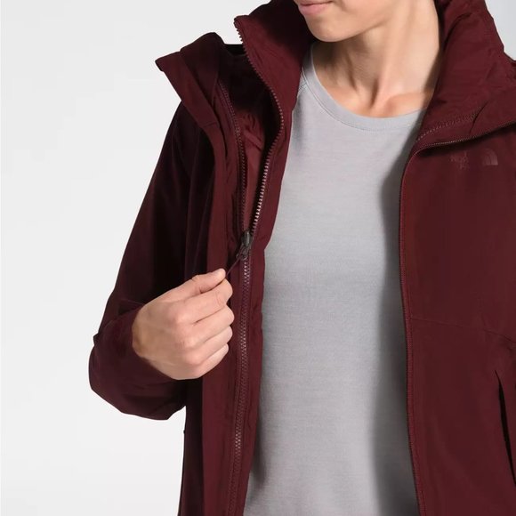 North Face Women's SMALL Carto Triclimate Jacket - Deep Garnet Red - Picture 3 of 5